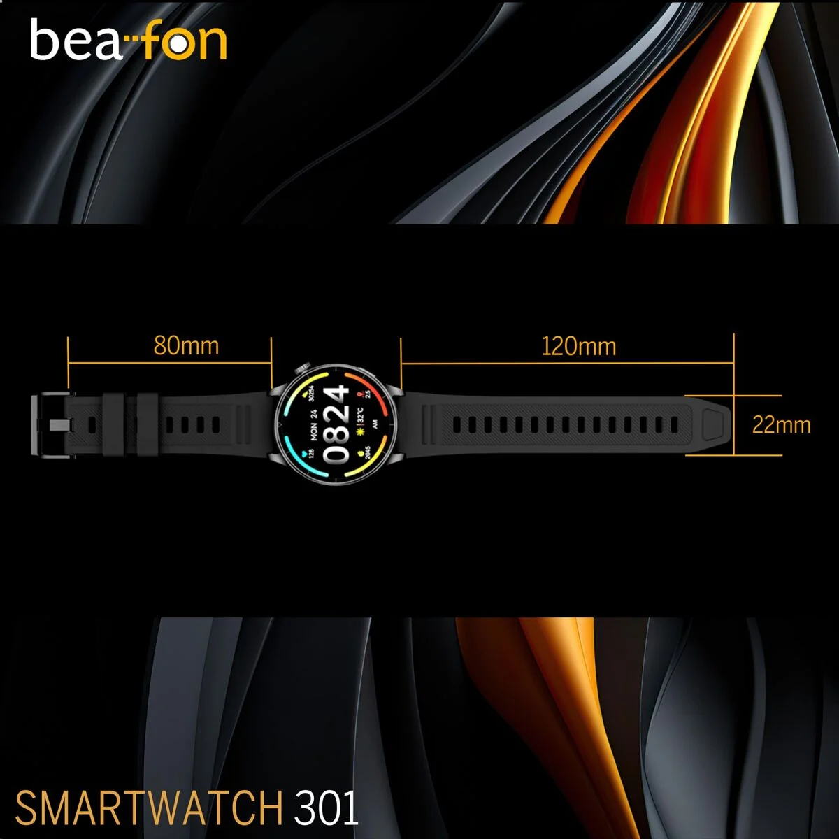 Smartwatch beafon WATCH 301 44 mm 1,45" Negro