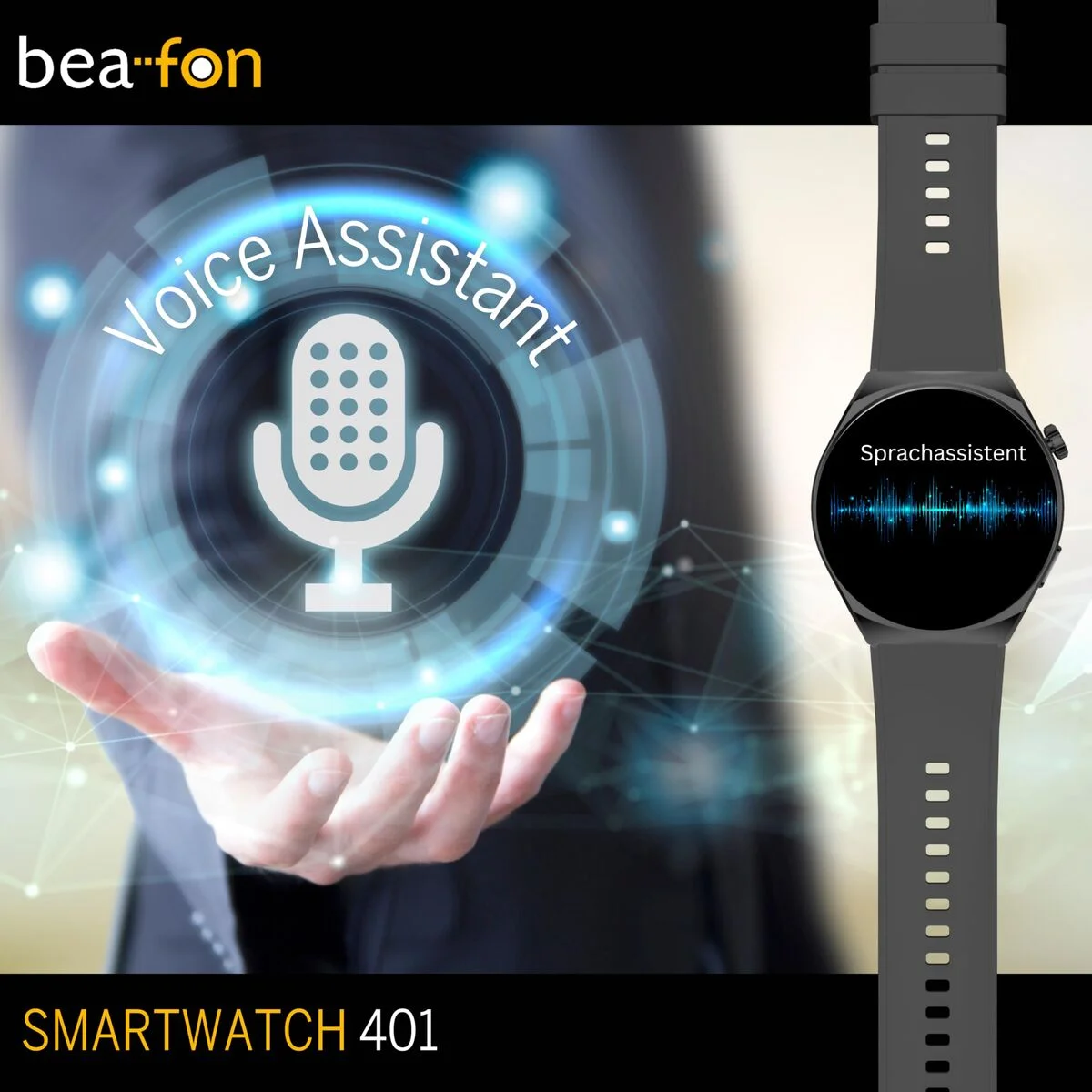 Smartwatch beafon WATCH 401 43 mm 1,43" Negro Plateado