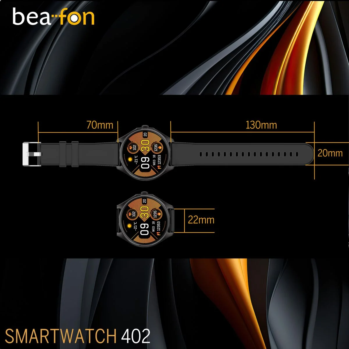 Smartwatch beafon WATCH 402 43 mm 1,43" Negro