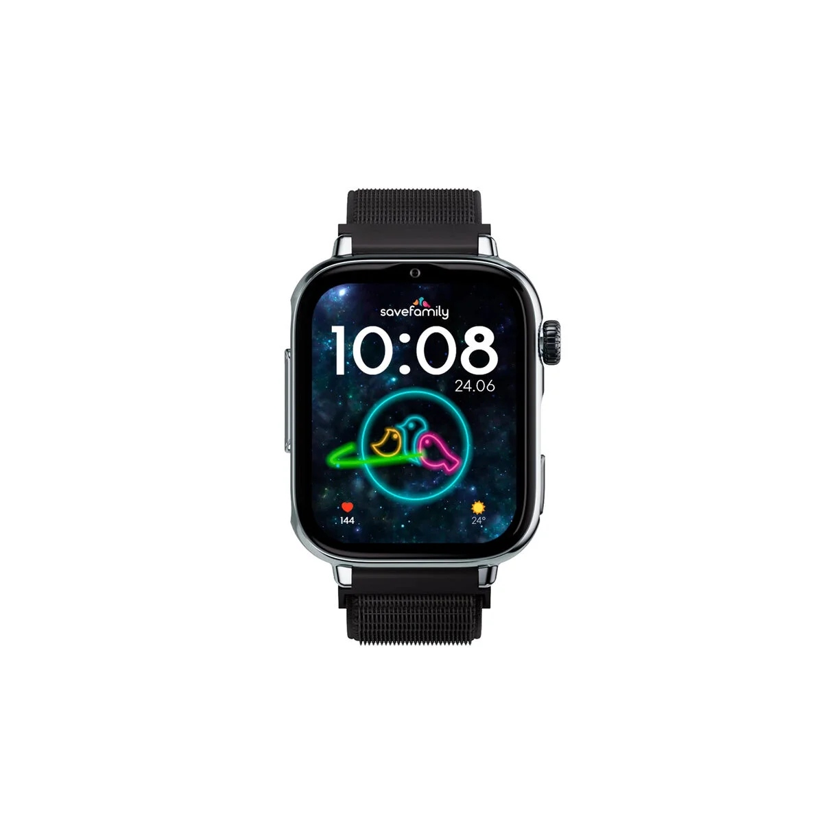 Smartwatch Save Family SW+2 PL/TLBN 1,44” Negro Plateado