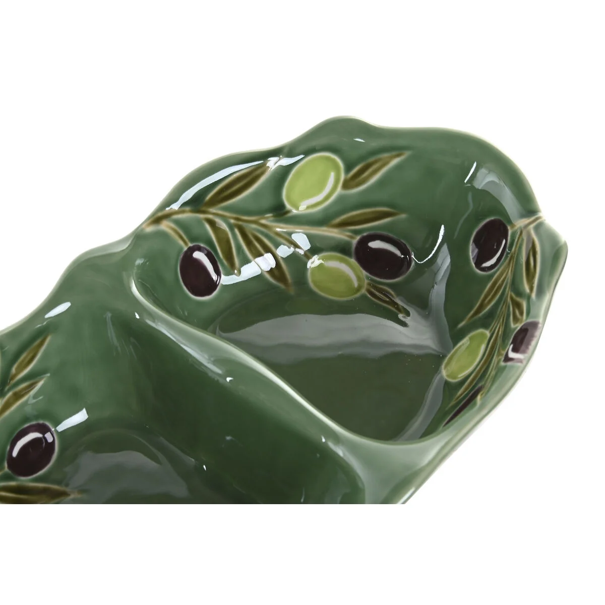 Cuenco Home ESPRIT Verde Gres Cottage Con relieve