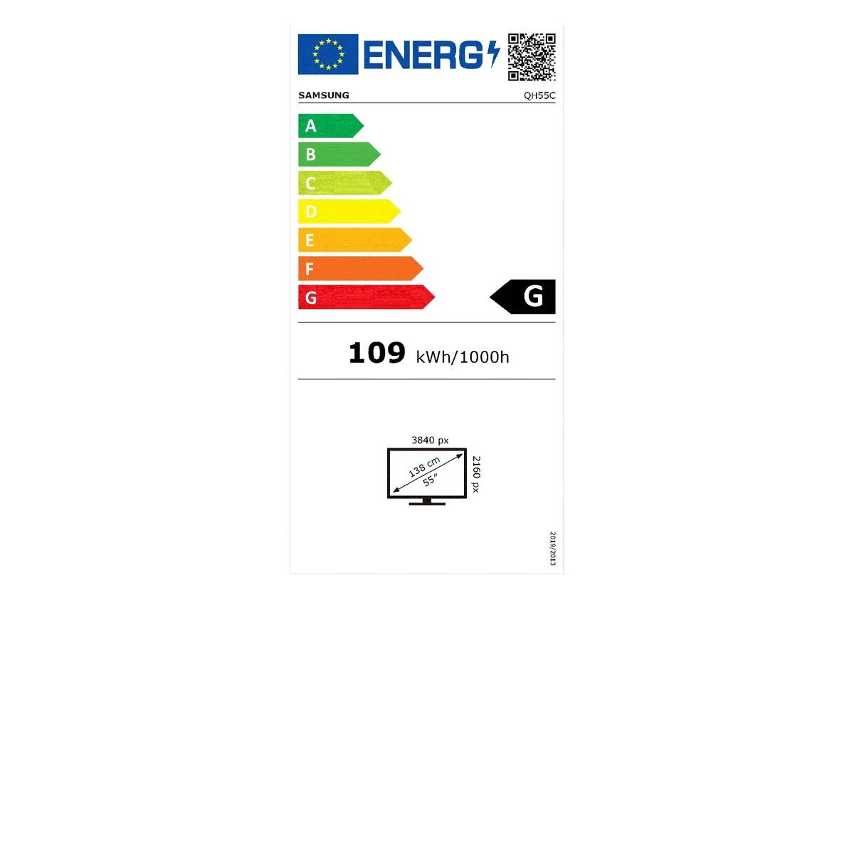 Monitor Videowall Samsung QH55C 4K Ultra HD 55"