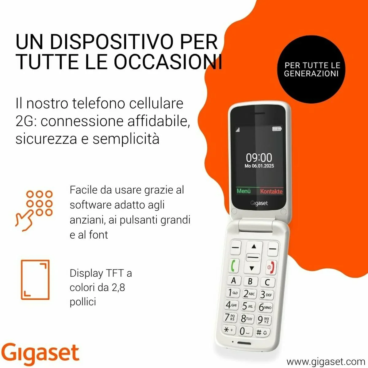 Smartphone Gigaset S30853-H1231-R103 2,8" 32 MB RAM Blanco