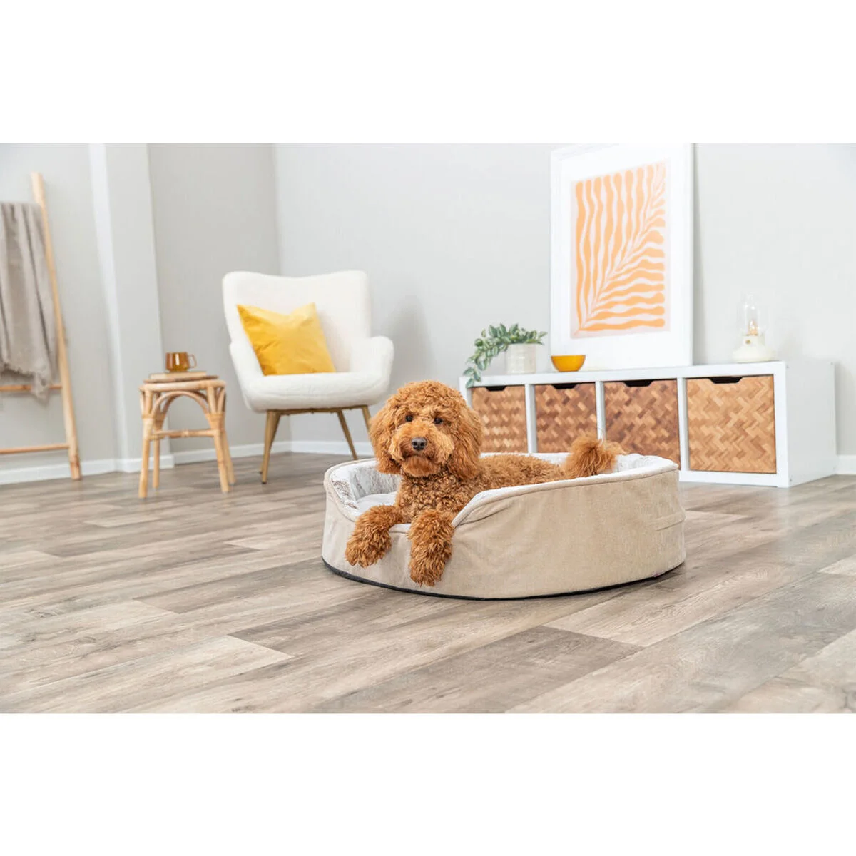 Cama para Perro Trixie Vital Lino Soft Beige Crema 60 x 45 cm