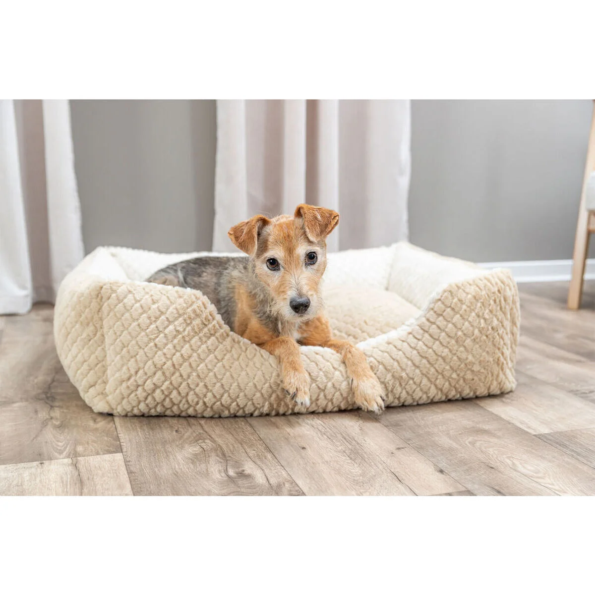 Cama para Perro Trixie Kaline Mio Marrón Crema 80 x 65 cm