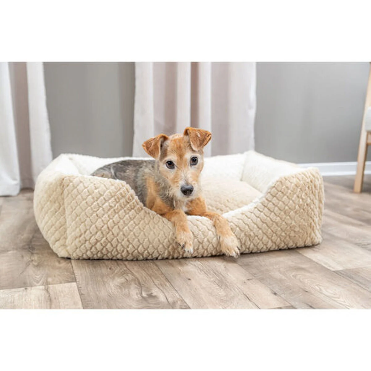 Cama para Perro Trixie Kaline Mio Marrón Crema 80 x 65 cm