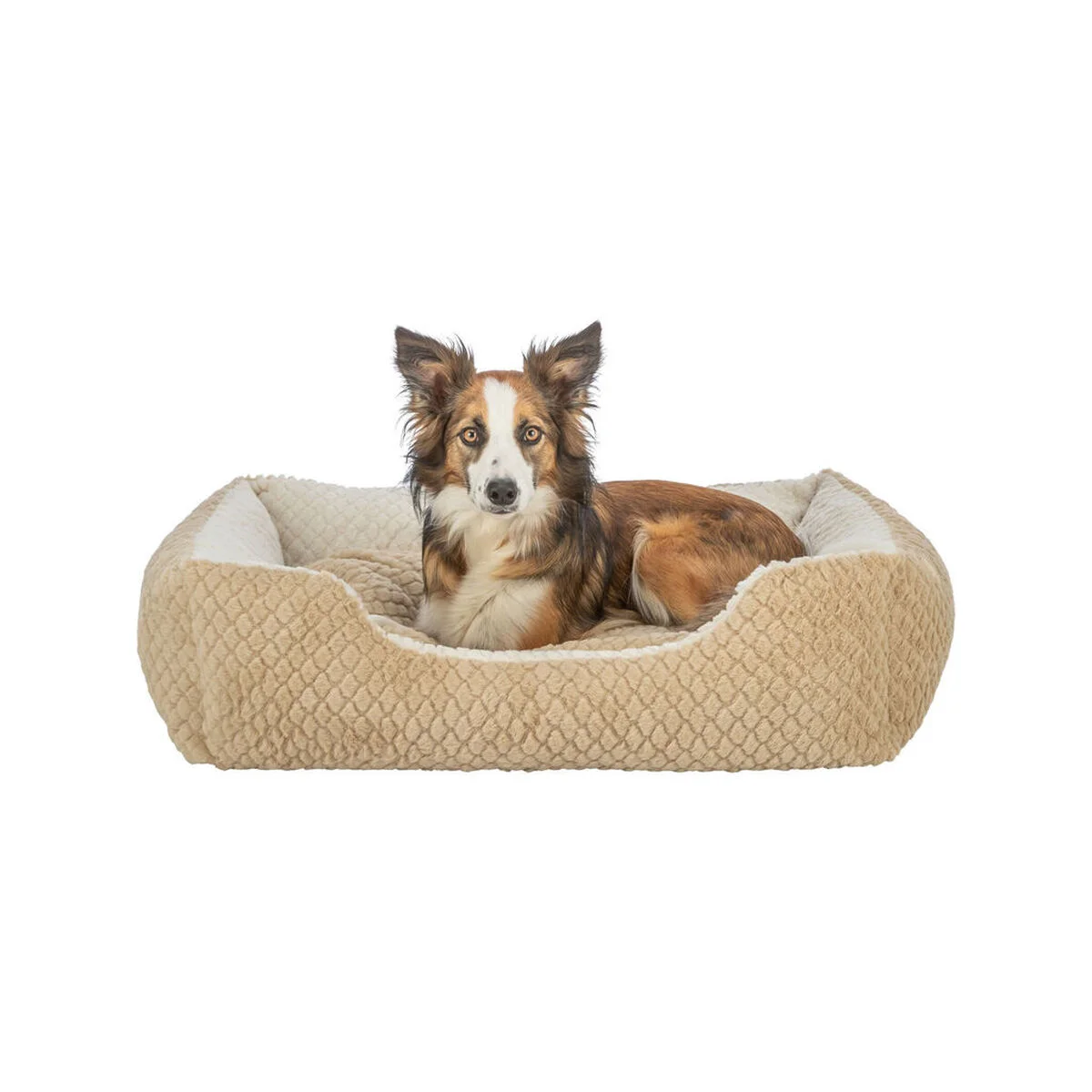 Cama para Perro Trixie Kaline Mio Marrón Crema 80 x 65 cm