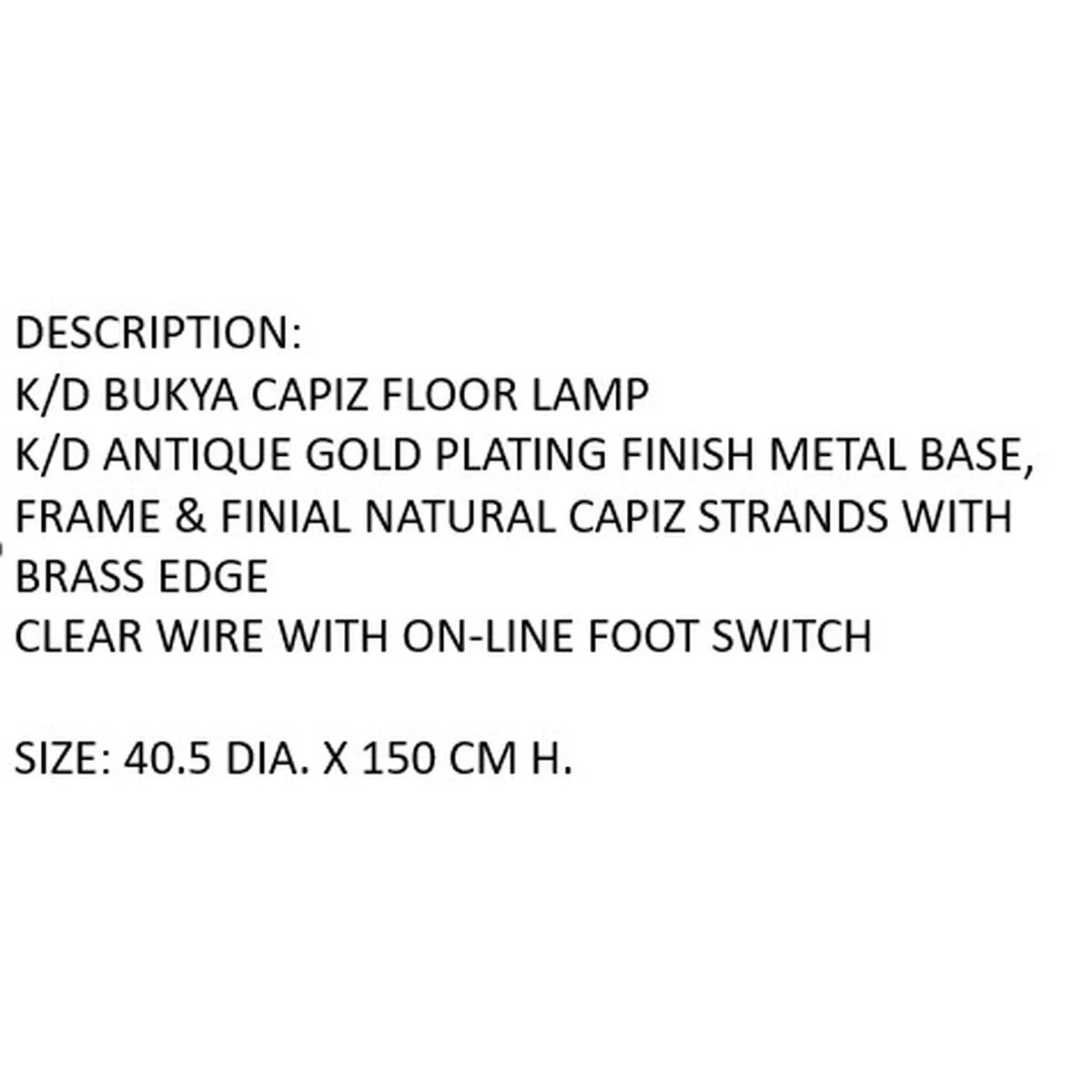 Lámpara de Pie Home ESPRIT Beige Dorado 220 V 40 x 40 x 153 cm