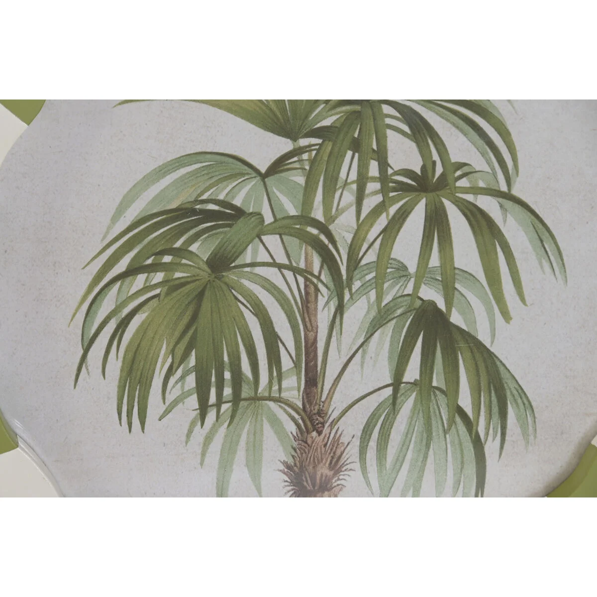 Cuadro Home ESPRIT Blanco Verde Palmeras Tropical 30 x 2 x 30 cm (4 Unidades)