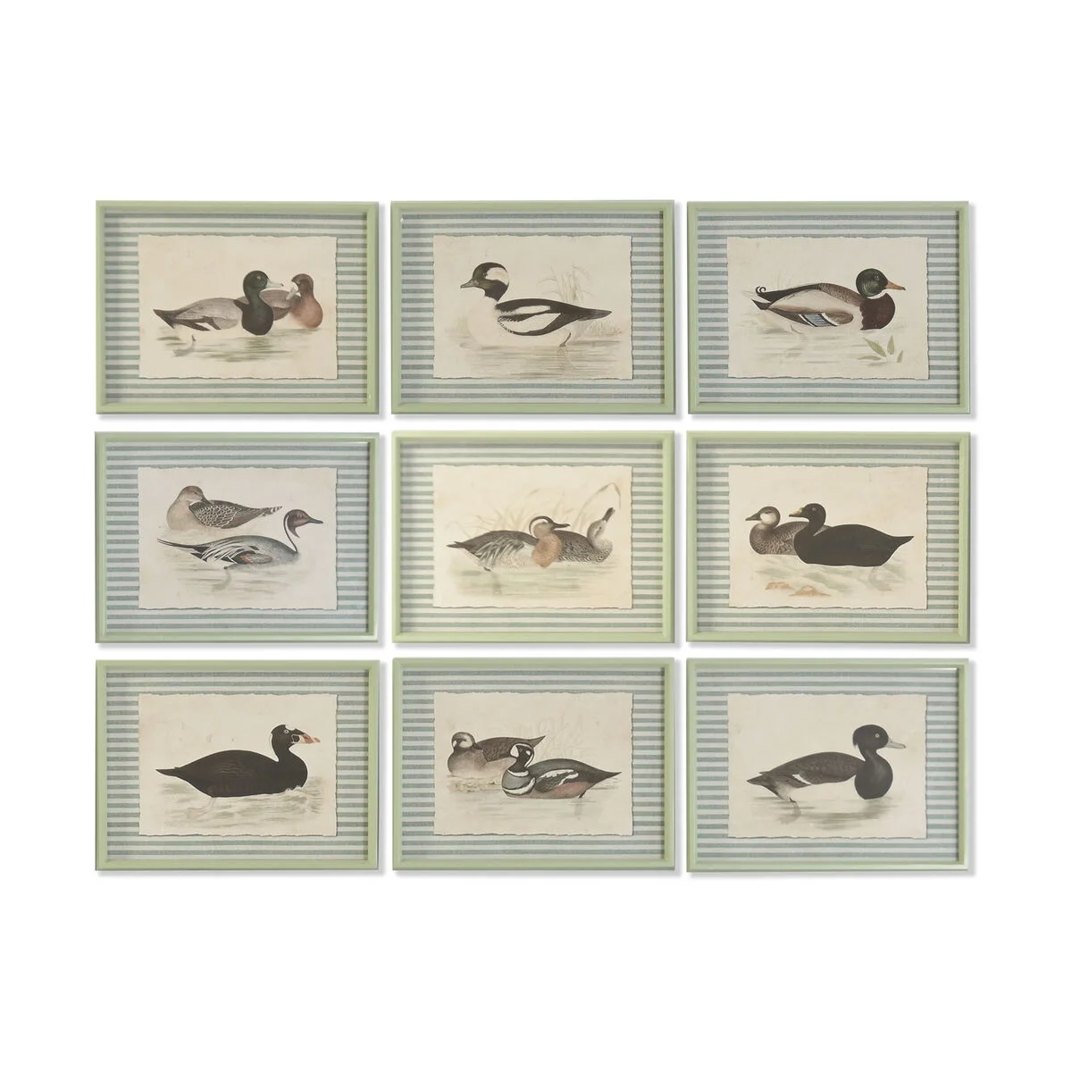 Cuadro Home ESPRIT Verde Cottage (9 Unidades)