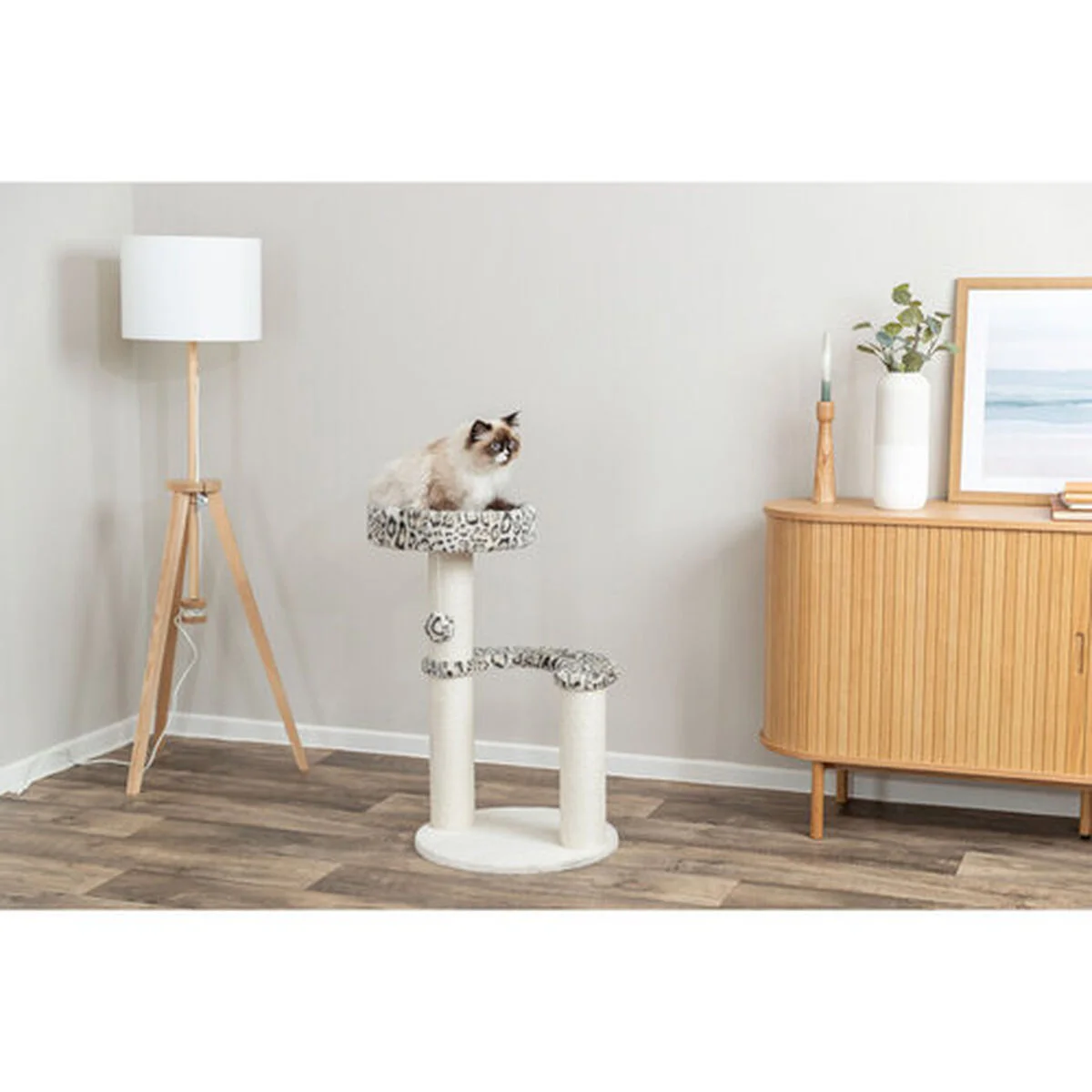 Rascador para Gatos Trixie Leo Crema Ø 48 cm 82 cm