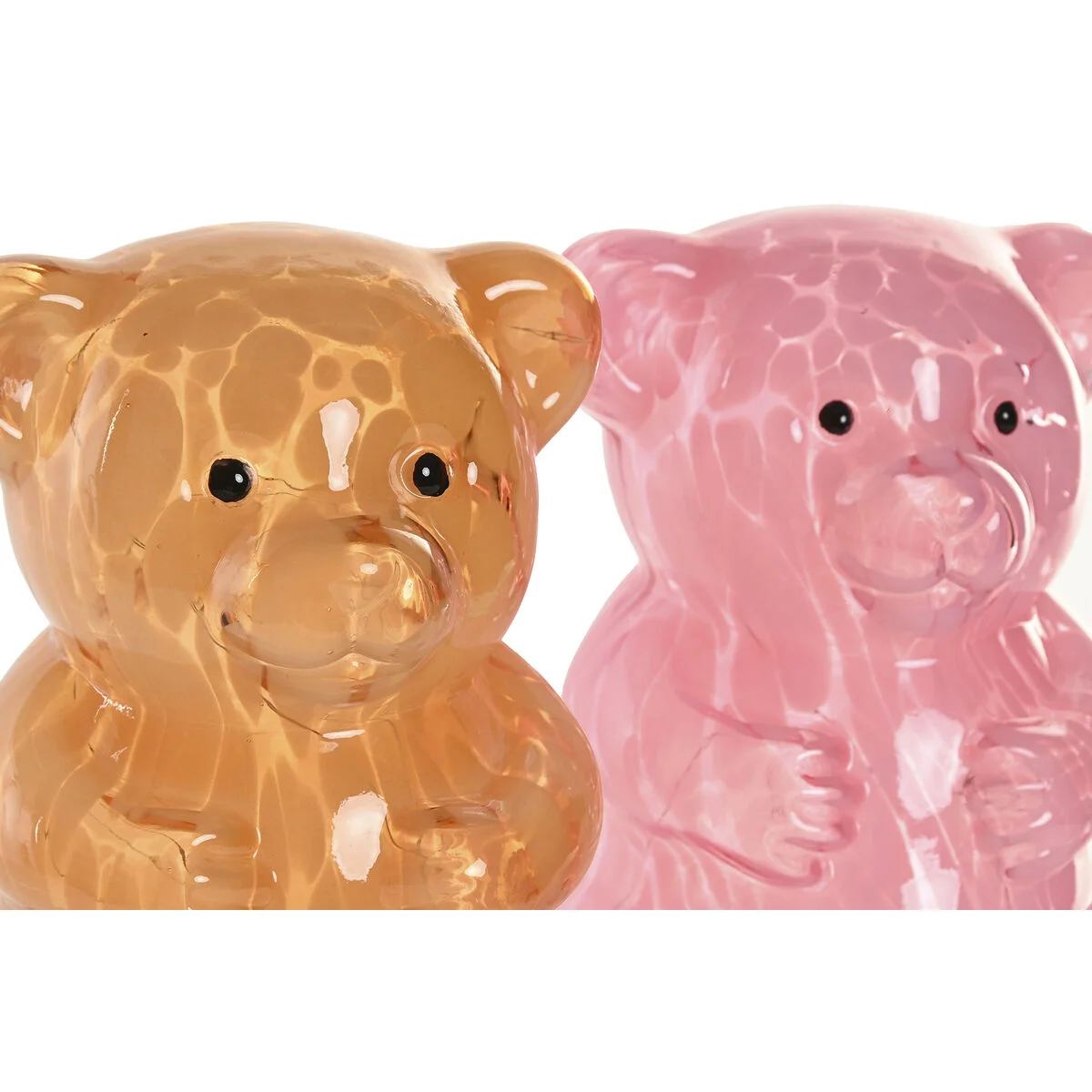 Decoración luminosa Home ESPRIT Cristal Urbano 13 x 14 x 20 cm (2 Unidades)