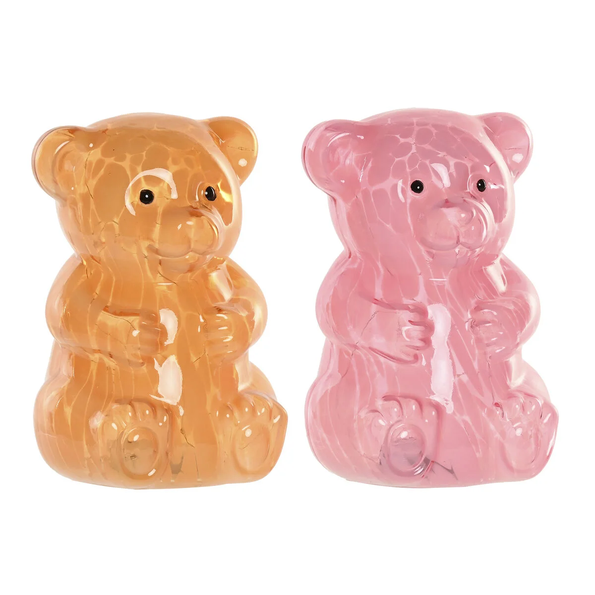 Decoración luminosa Home ESPRIT Cristal Urbano 13 x 14 x 20 cm (2 Unidades)