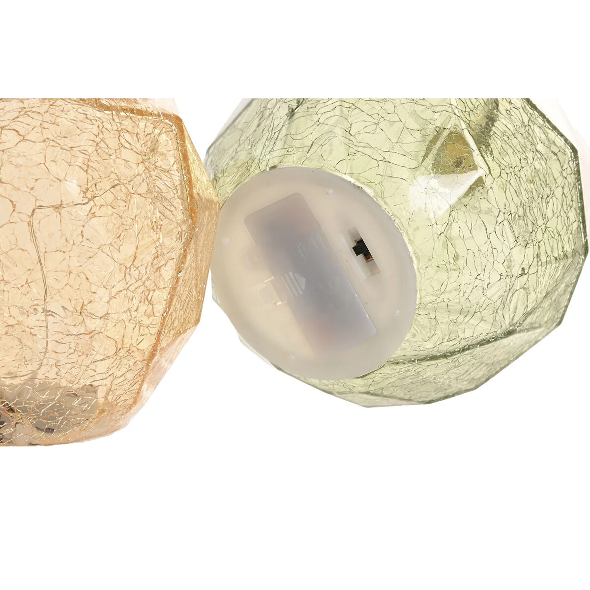 Decoración luminosa Home ESPRIT Cristal Shabby Chic 12 x 12 x 17 cm (2 Unidades)