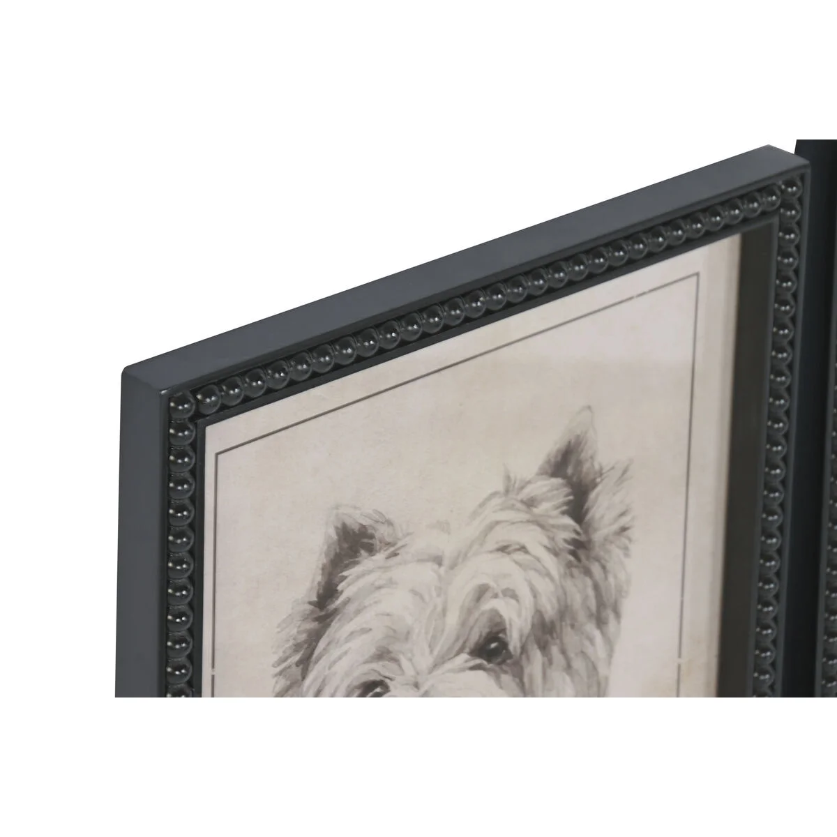 Cuadro Home ESPRIT Marrón Negro Perro Cottage 30 x 2,5 x 40 cm (6 Unidades)