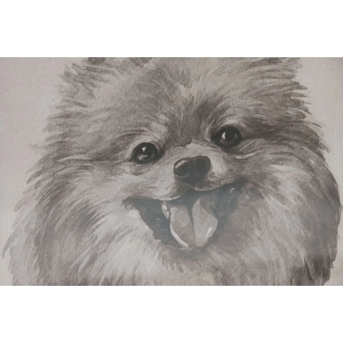 Cuadro Home ESPRIT Marrón Negro Perro Cottage 30 x 2,5 x 40 cm (6 Unidades)