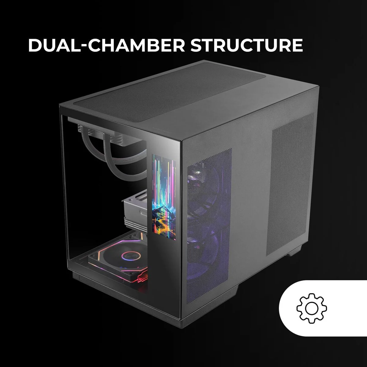 Caja Semitorre ATX Mars Gaming MCMIRAGE Negro