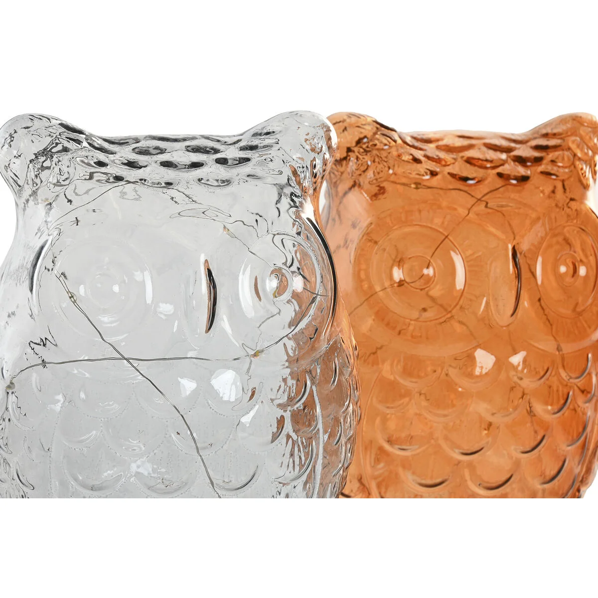 Decoración luminosa Home ESPRIT Cristal 15 X 12 X 20 CM (2 Unidades)