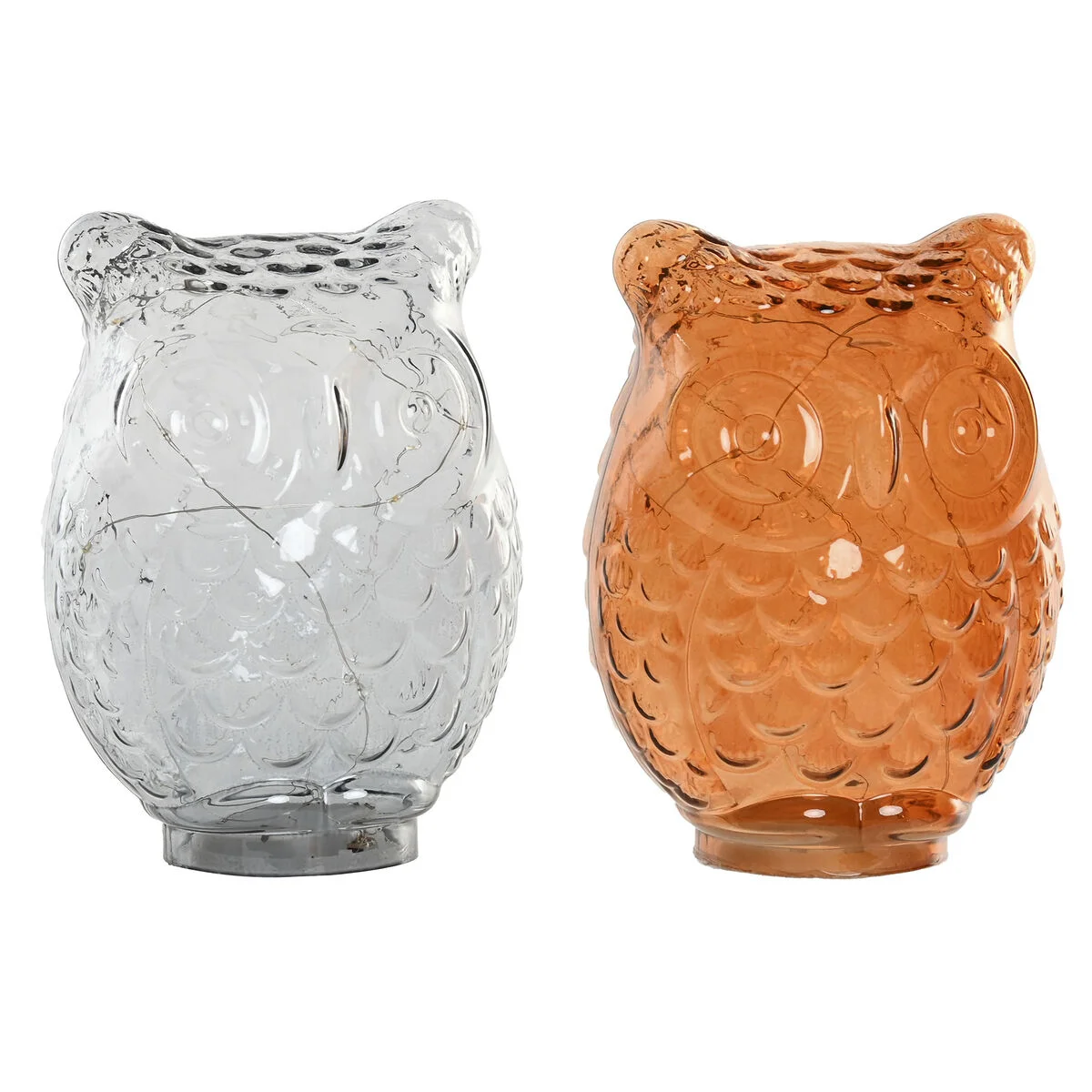 Decoración luminosa Home ESPRIT Cristal 15 X 12 X 20 CM (2 Unidades)