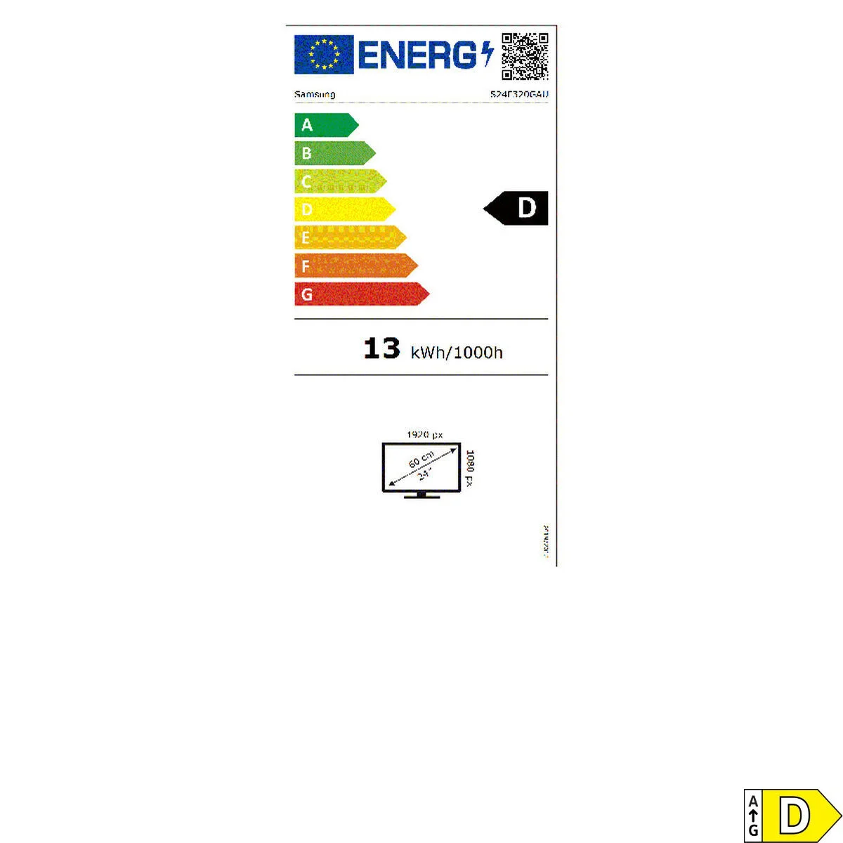 Monitor Samsung LS24F320GAUXEN Full HD 24"