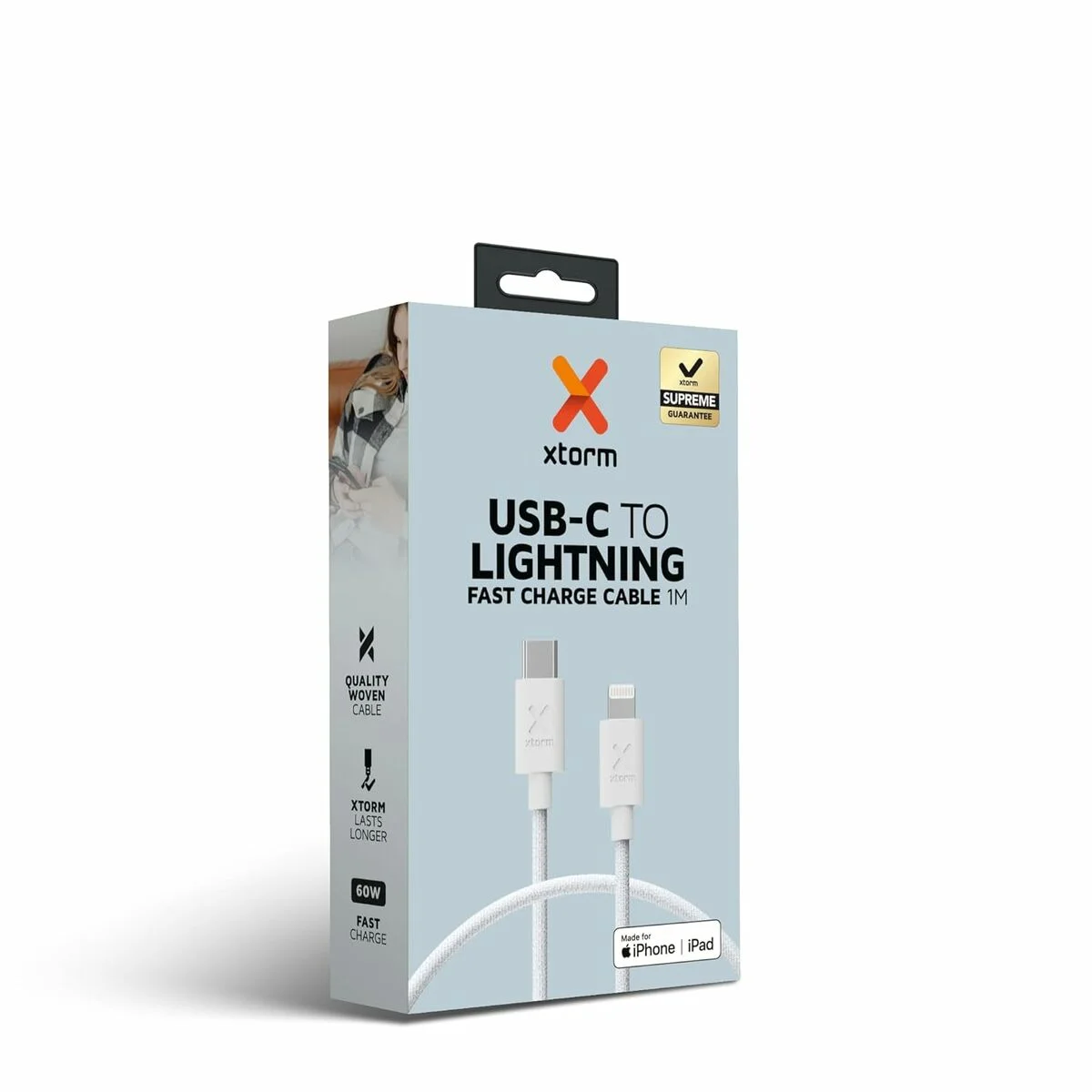 Cable USB Xtorm CXG2030 Blanco