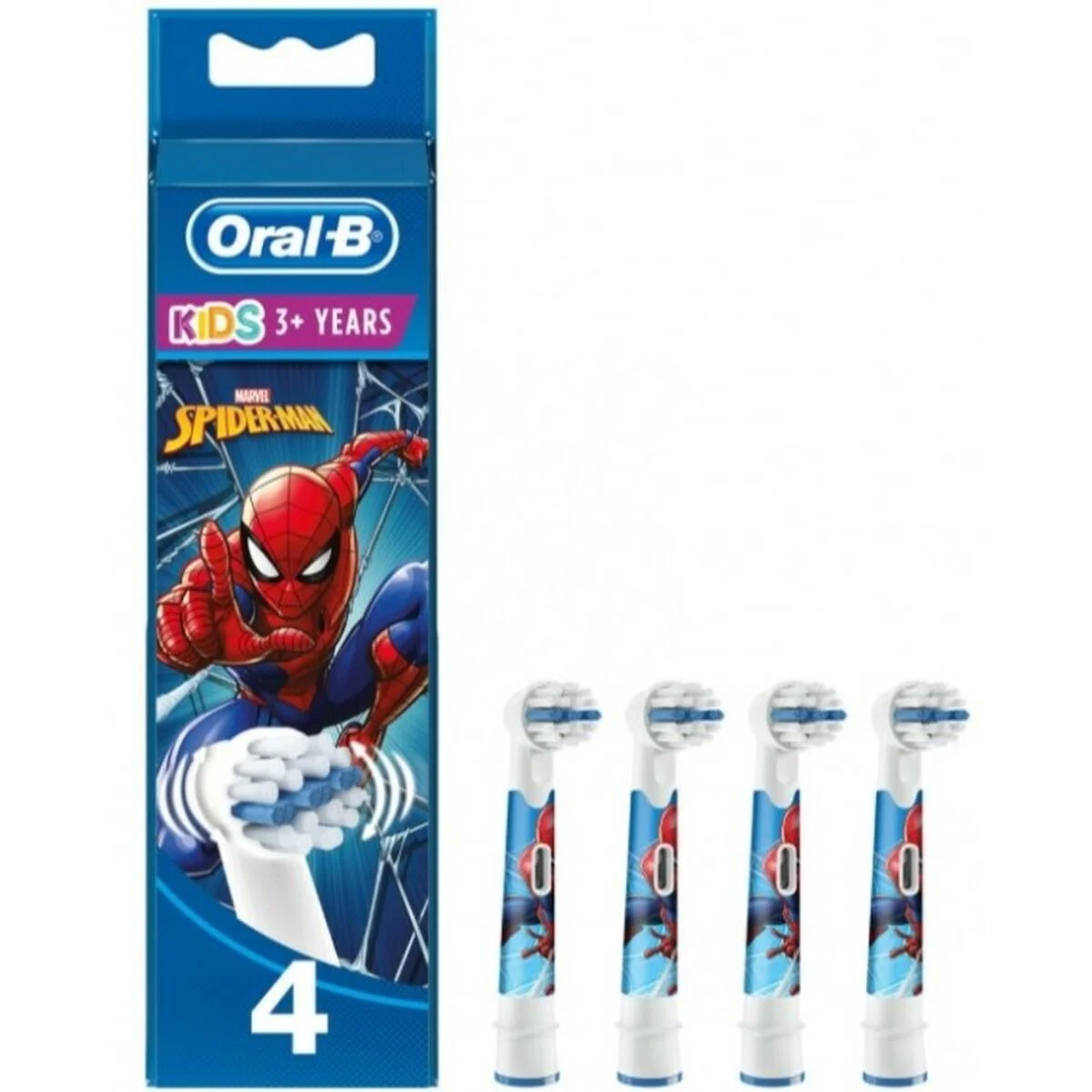 Recambio para Cepillo de Dientes Eléctrico Oral-B EB10 4 FFS SPIDERMAN (4 Unidades)