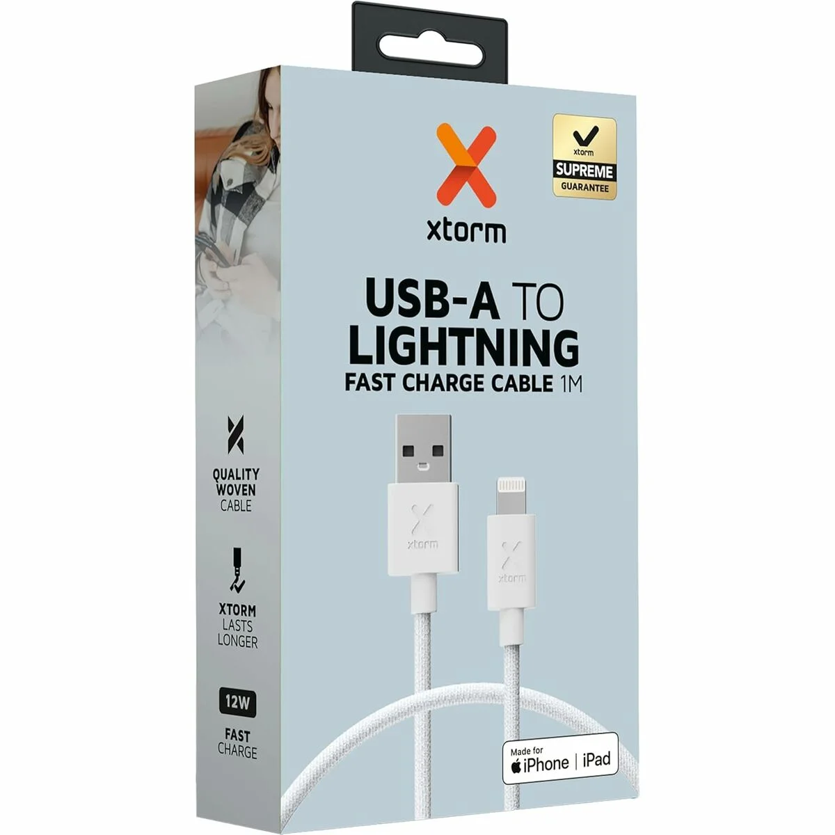 Cable USB Xtorm CXG2010 Blanco (2 Unidades)