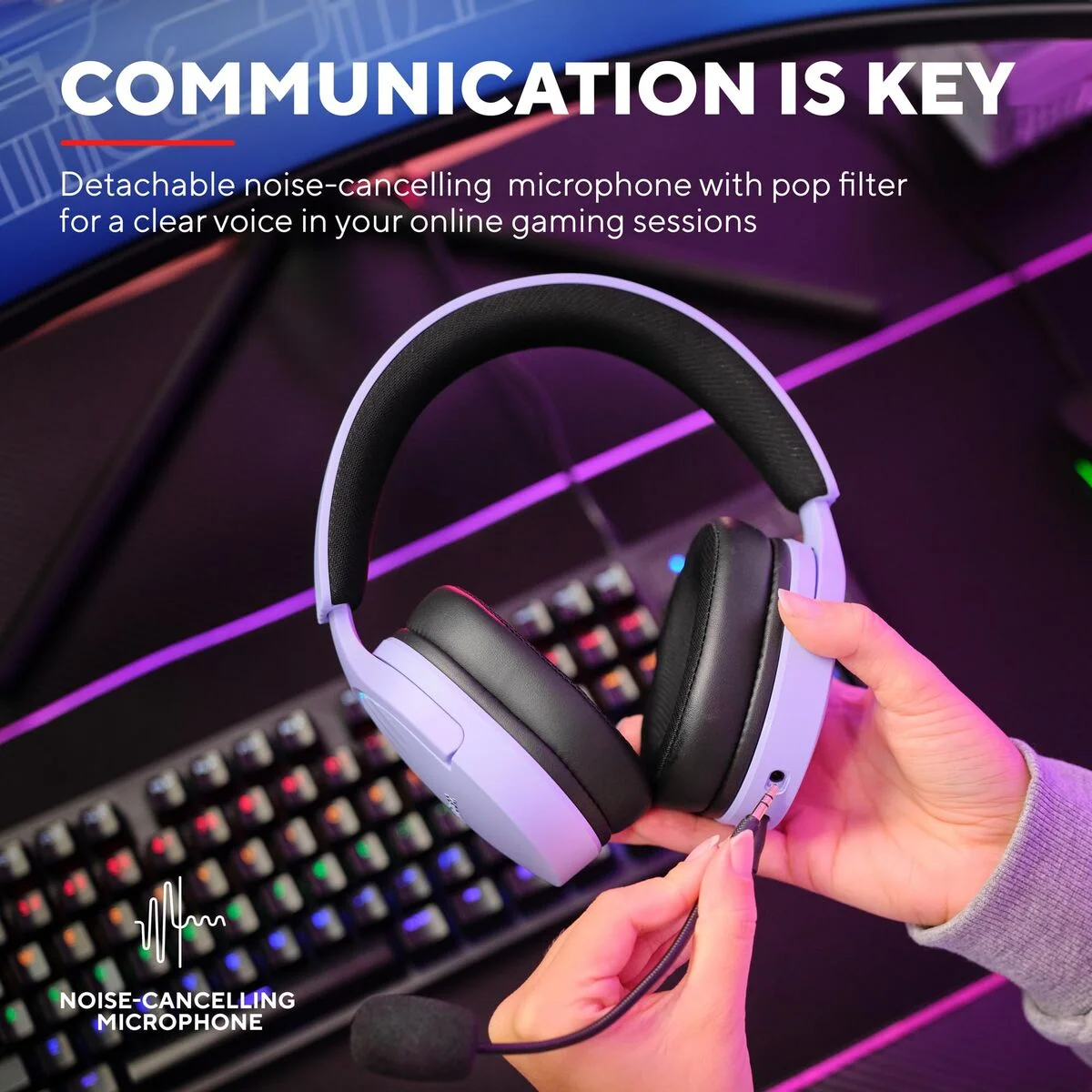 Auriculares con Micrófono Gaming Trust GXT 490 Negro Púrpura