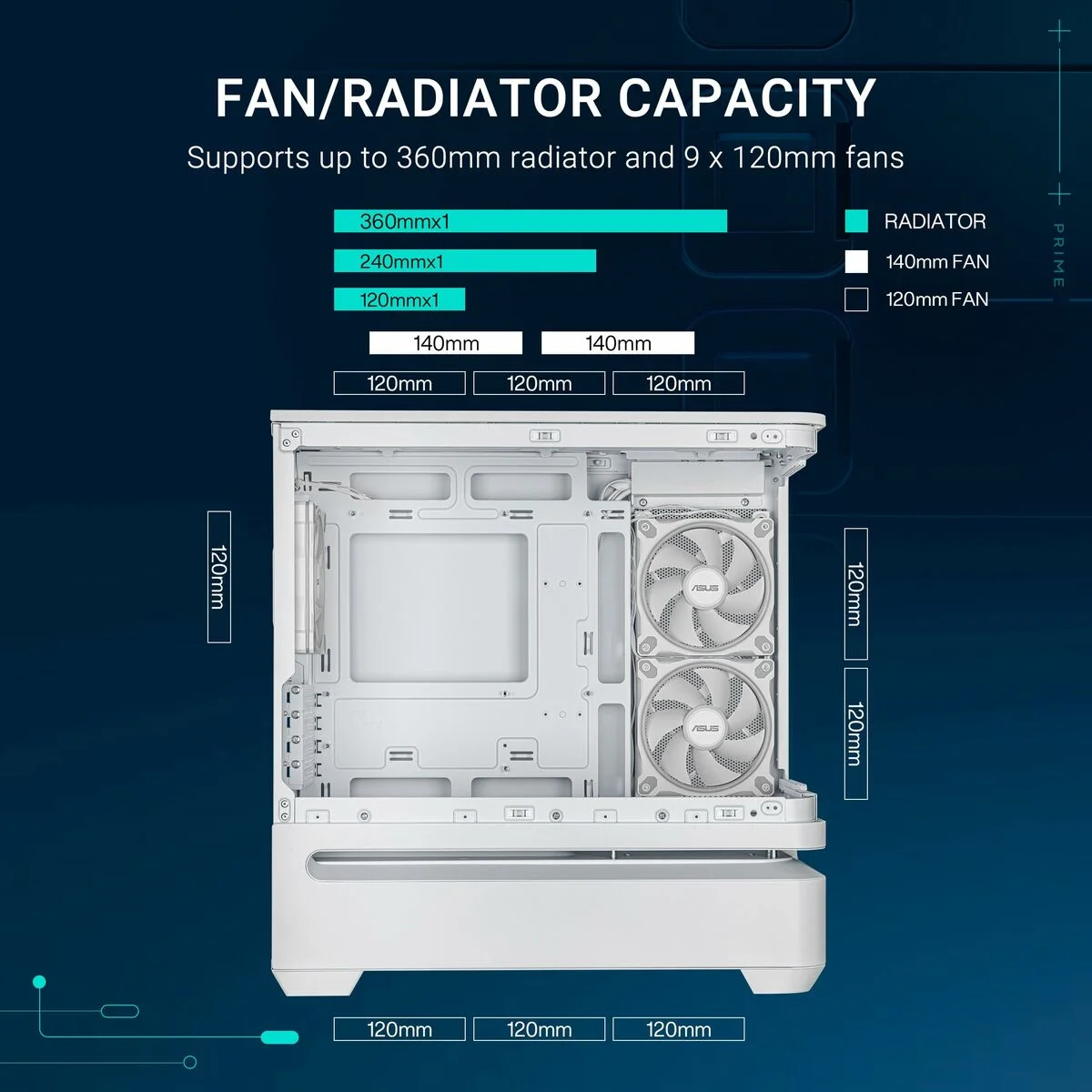 Caja Semitorre ATX Asus 90DC00P3-B19000 Blanco