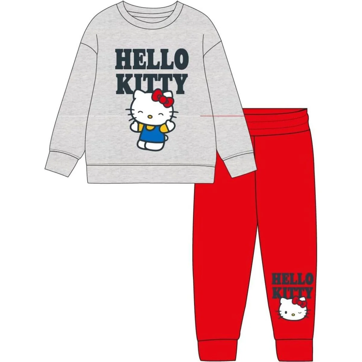 Chándal Infantil Hello Kitty Gris 12 Años