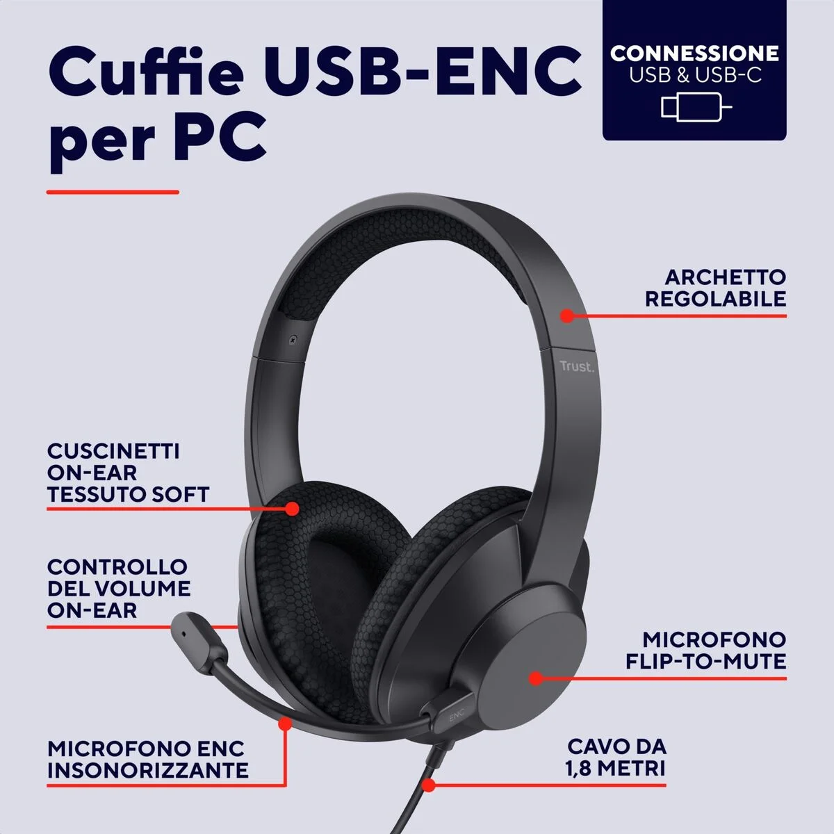 Auriculares Trust 25462 Negro