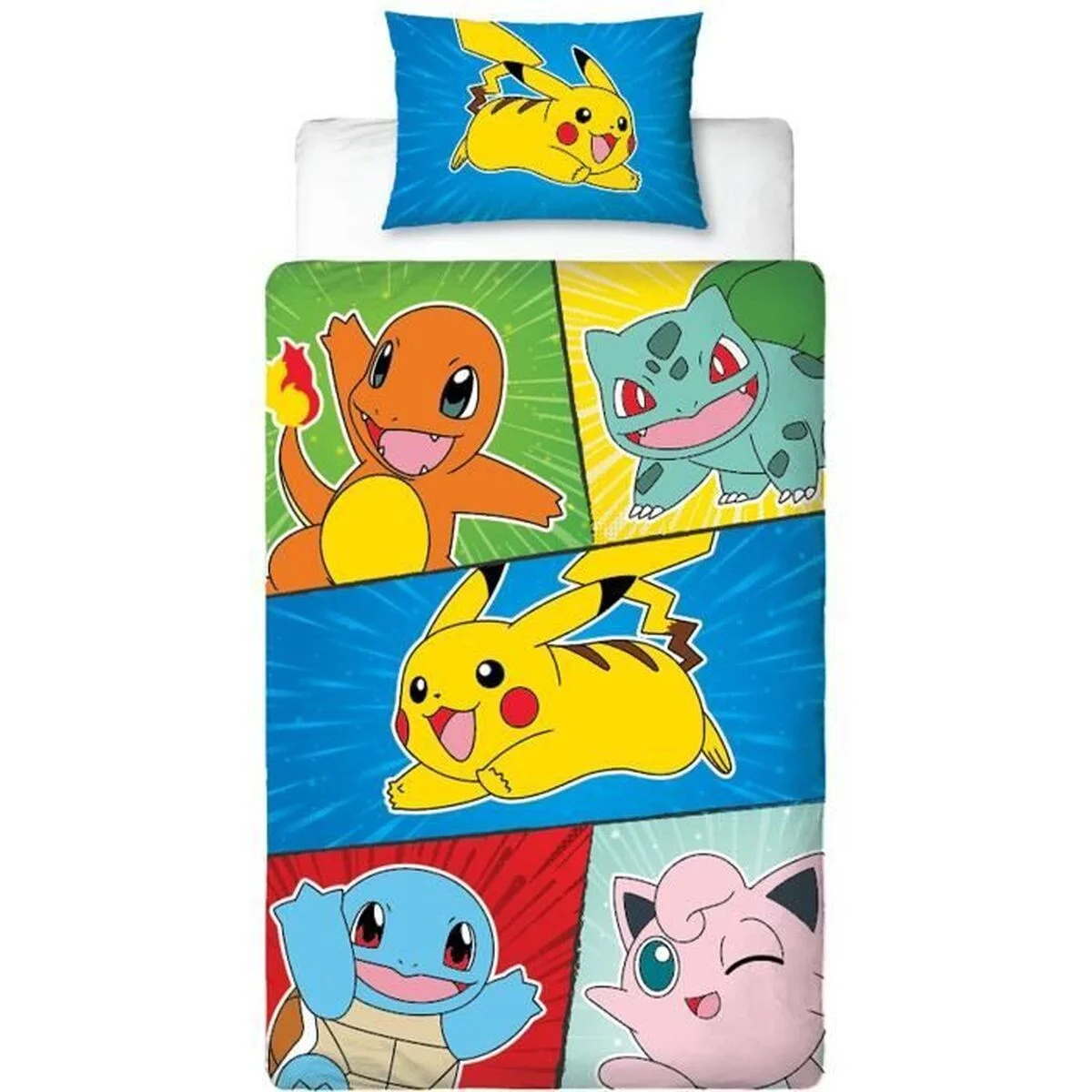 Juego de funda nórdica Pokémon Multicolor Cama de 140 2 Piezas