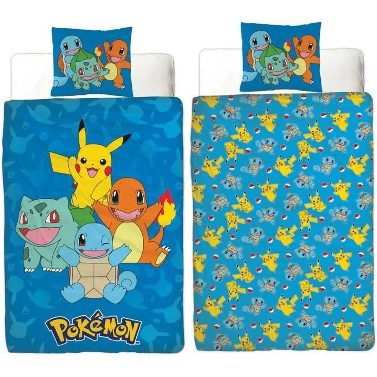Juego de funda nórdica Pokémon Multicolor Cama de 140 2 Piezas