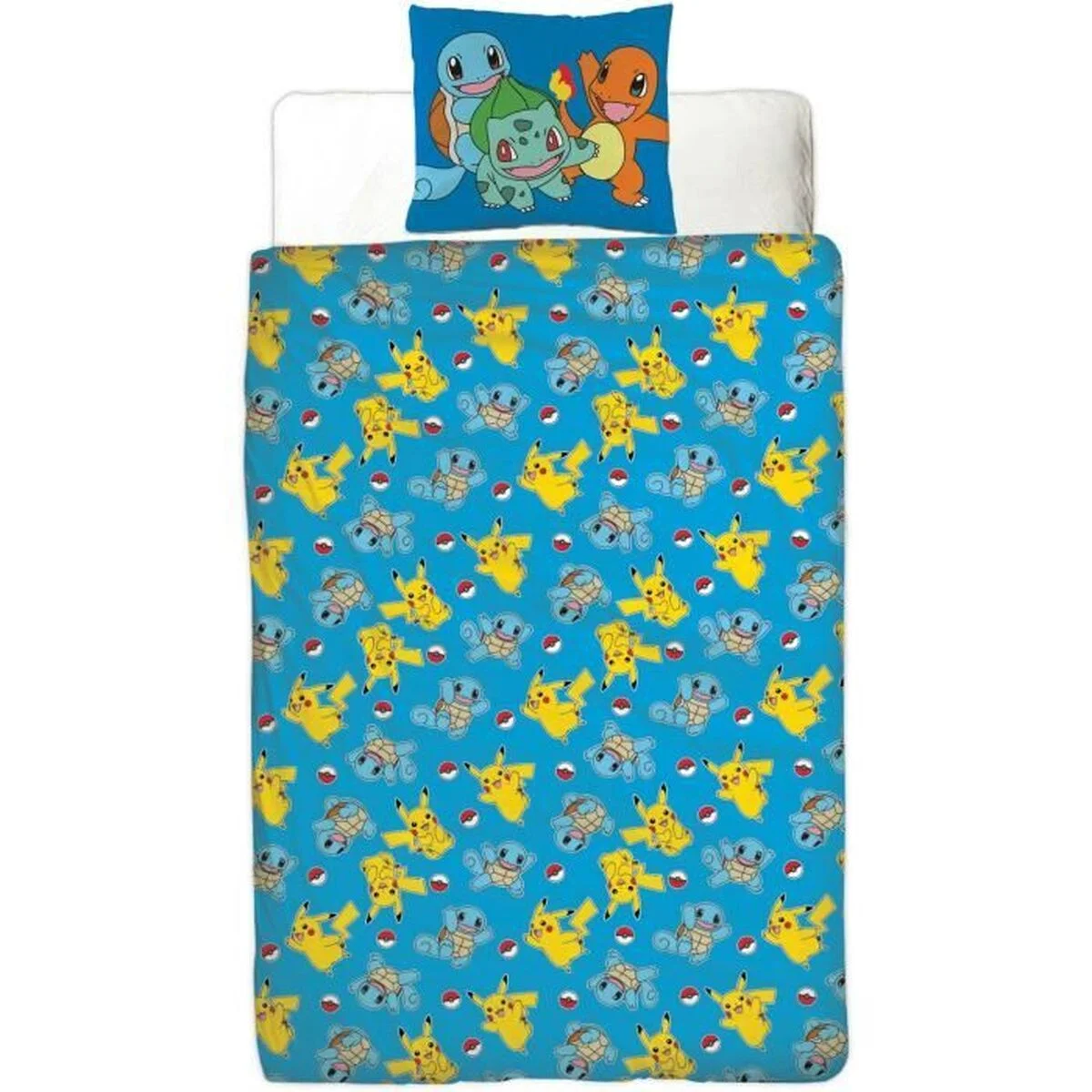 Juego de funda nórdica Pokémon Multicolor Cama de 140 2 Piezas