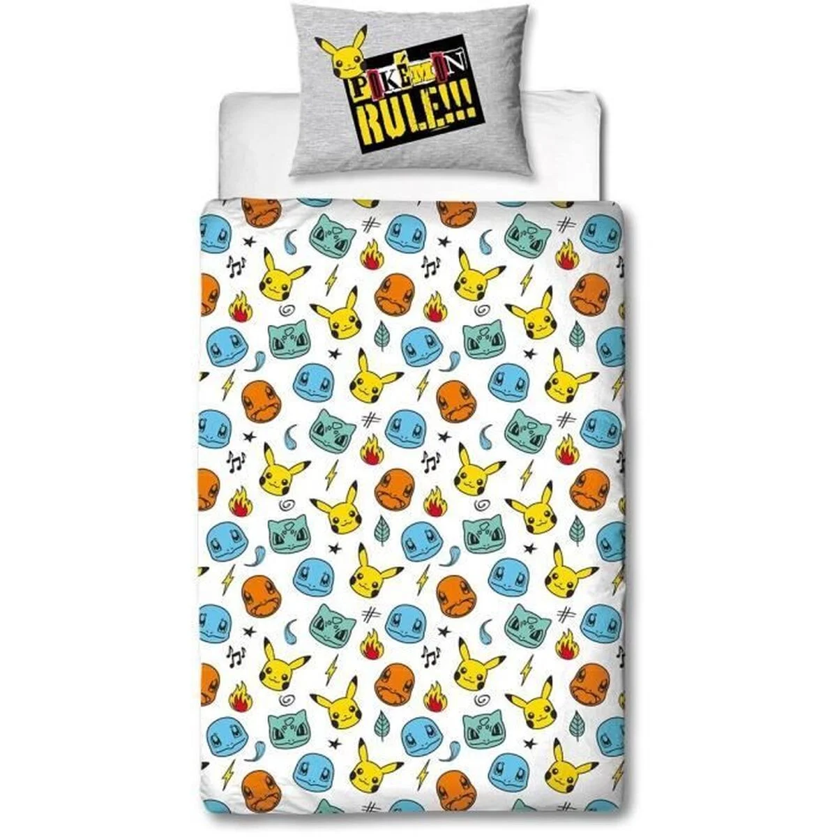 Juego de funda nórdica Pokémon Gris Cama de 140 2 Piezas