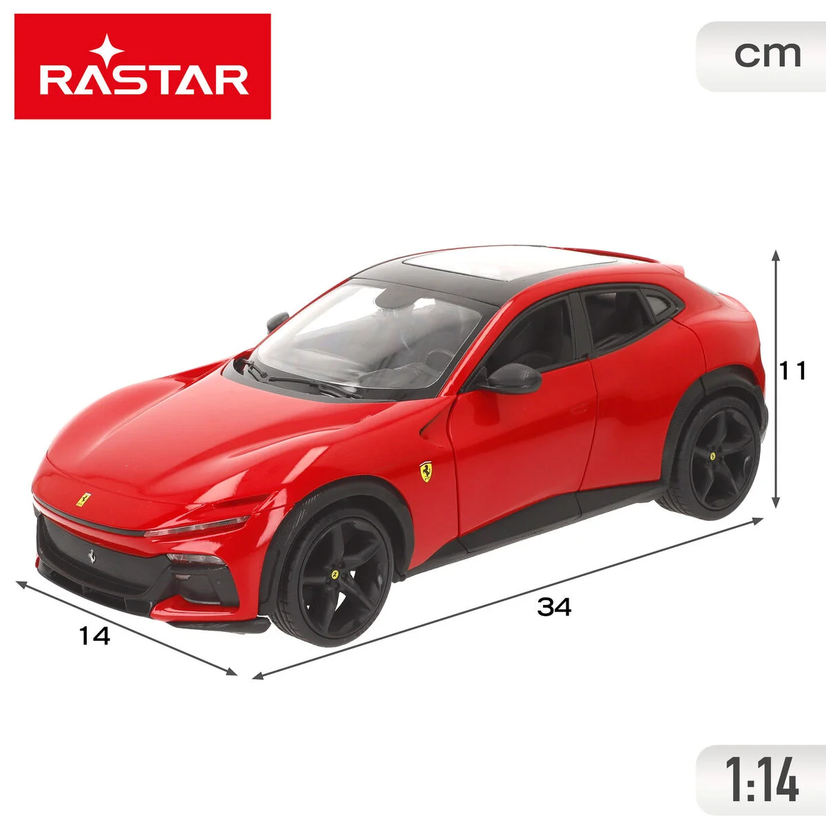 Coche Radio Control Ferrari PUROSANGUE 1:14 34 x 11 x 14 cm (2 Unidades)