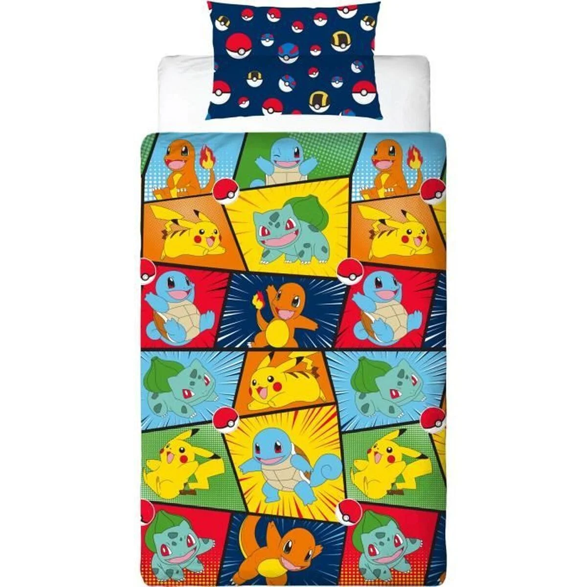 Juego de funda nórdica Pokémon 25 x 5 x 29 cm Multicolor Cama de 140 2 Piezas
