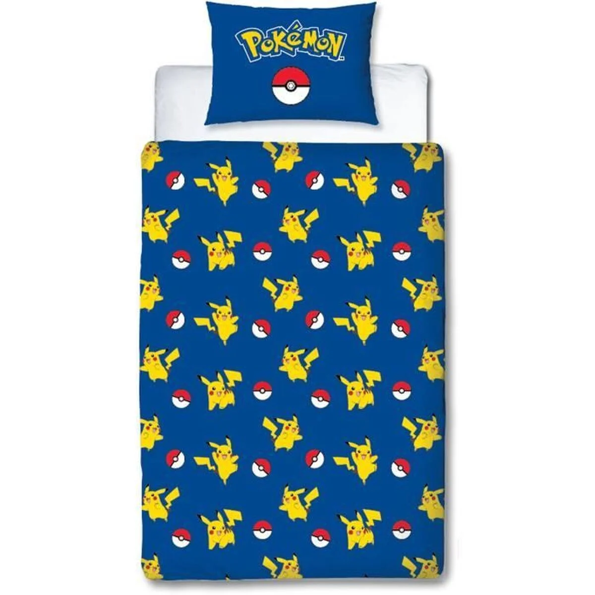 Juego de funda nórdica Pokémon Amarillo Blanco Rojo Cama de 140 2 Piezas