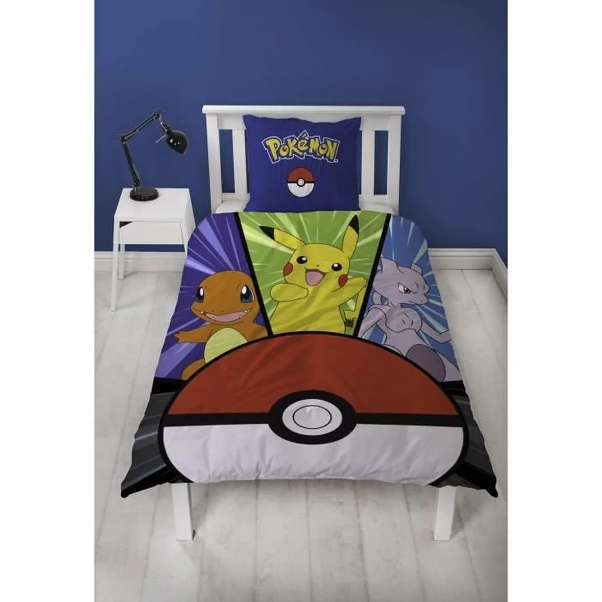 Juego de funda nórdica Pokémon Amarillo Blanco Rojo Cama de 140 2 Piezas