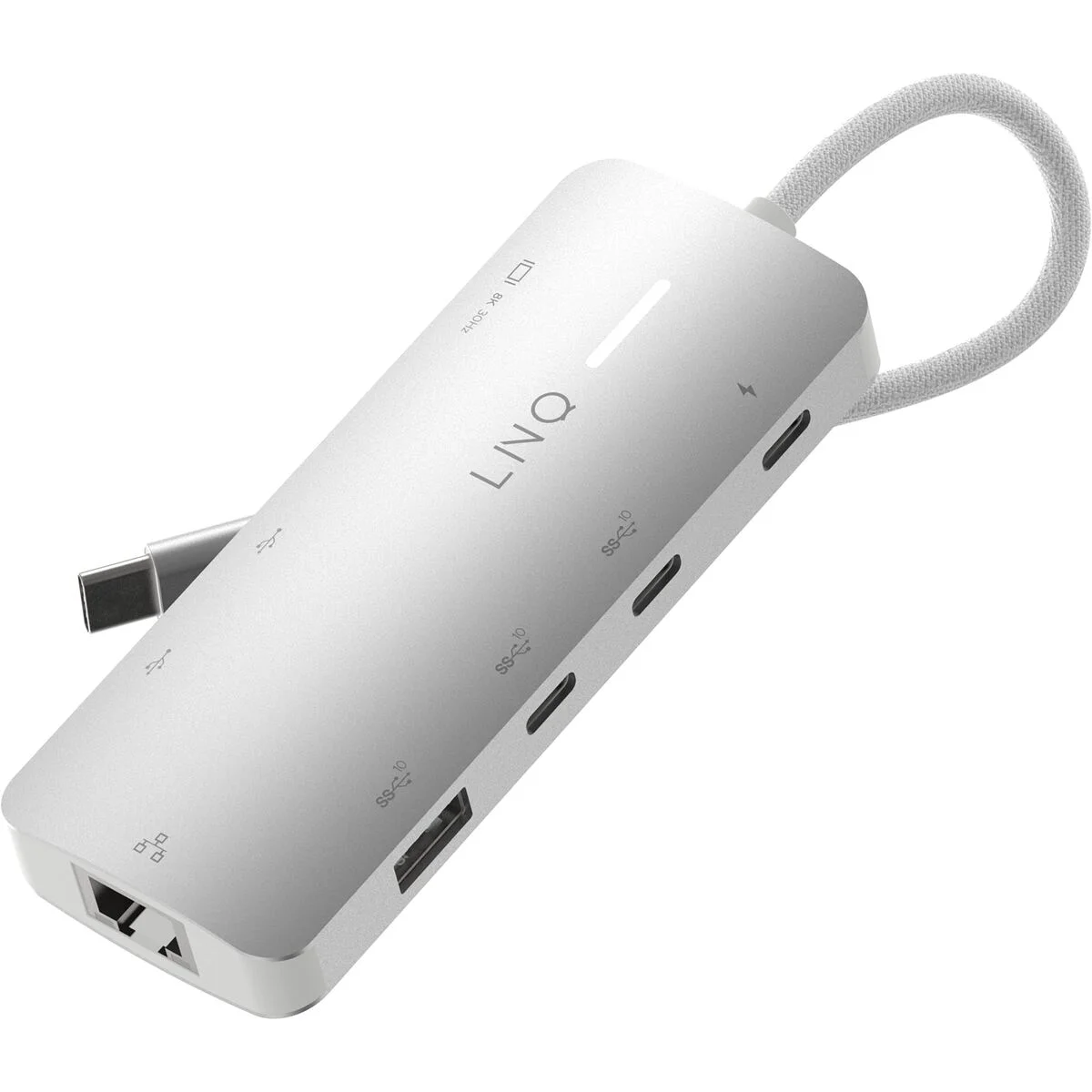 Hub USB Linq Byelements LQ49081PS Blanco Gris