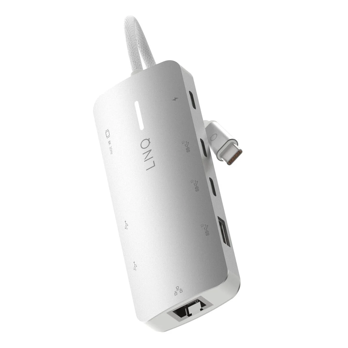 Hub USB Linq Byelements LQ49081PS Blanco Gris