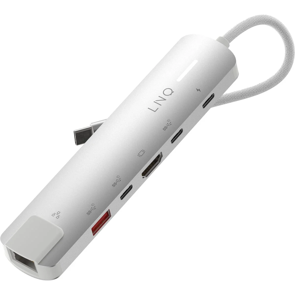 Hub USB Linq Byelements LQ49061 Blanco Gris