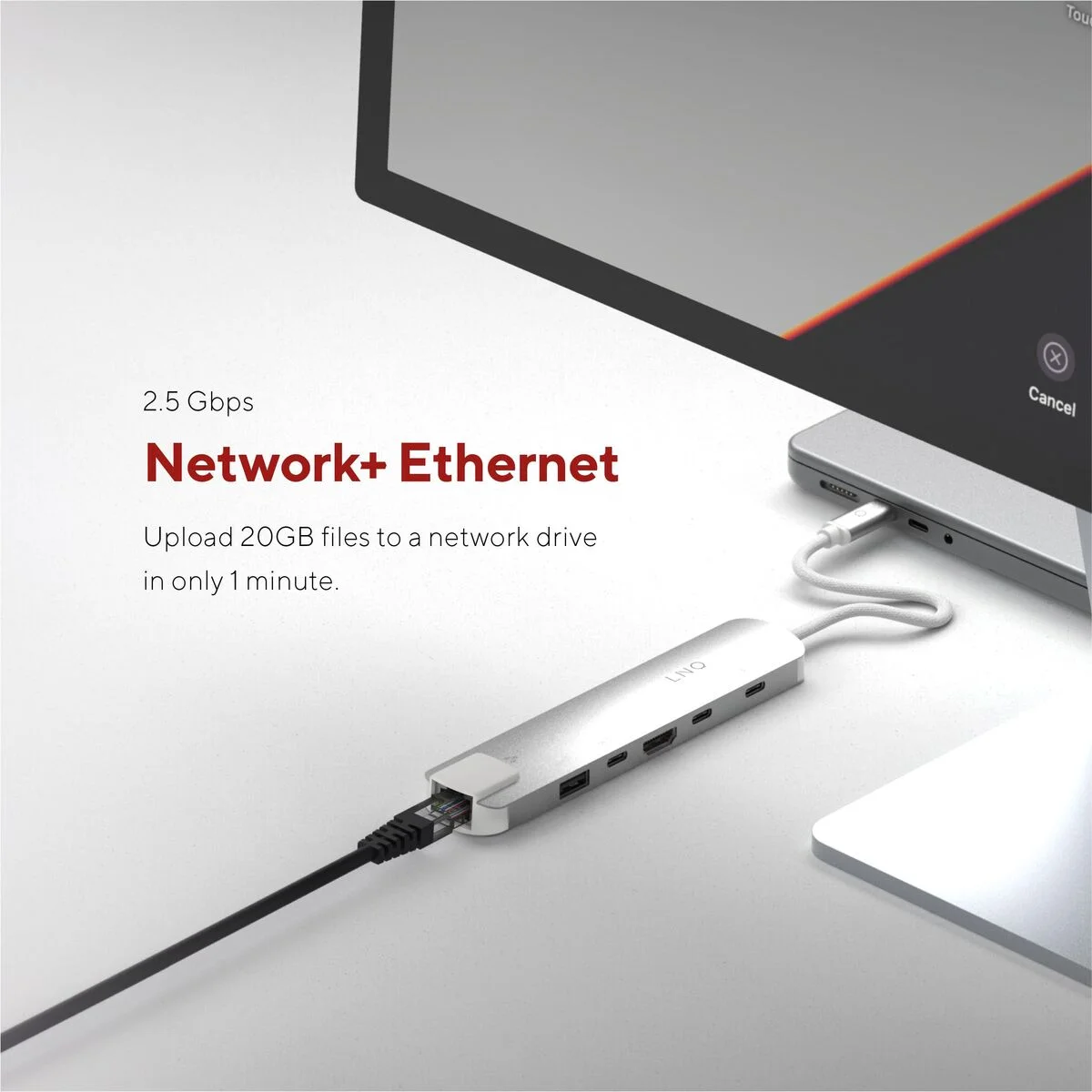 Hub USB Linq Byelements LQ49061 Blanco Gris