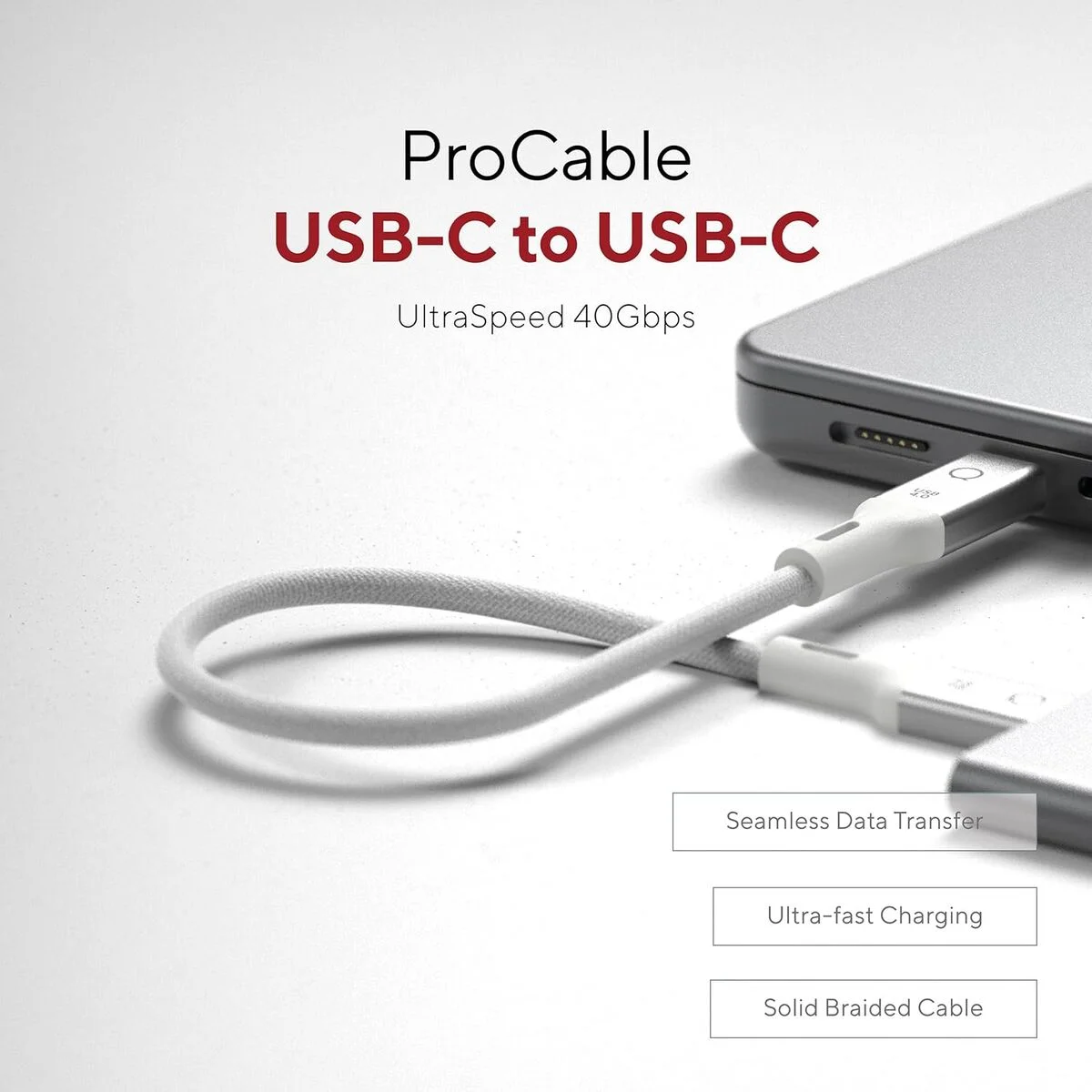 Cable USB Linq Byelements LQCU4030 Blanco