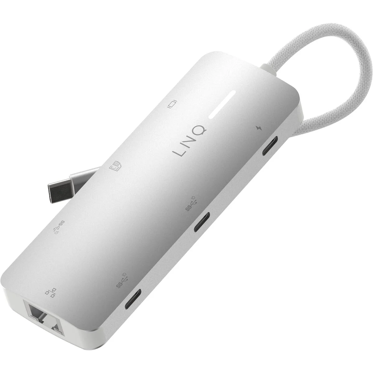 Hub USB Linq Byelements LQ49081 Blanco Gris