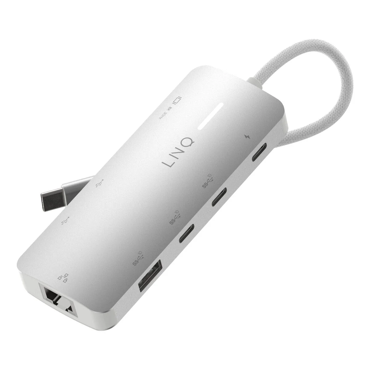 Hub USB Linq Byelements LQ49081 Blanco Gris