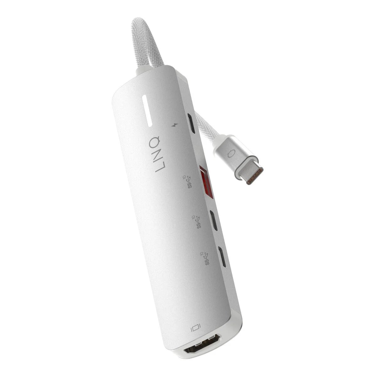 Hub USB Linq Byelements LQ49051 Blanco Gris