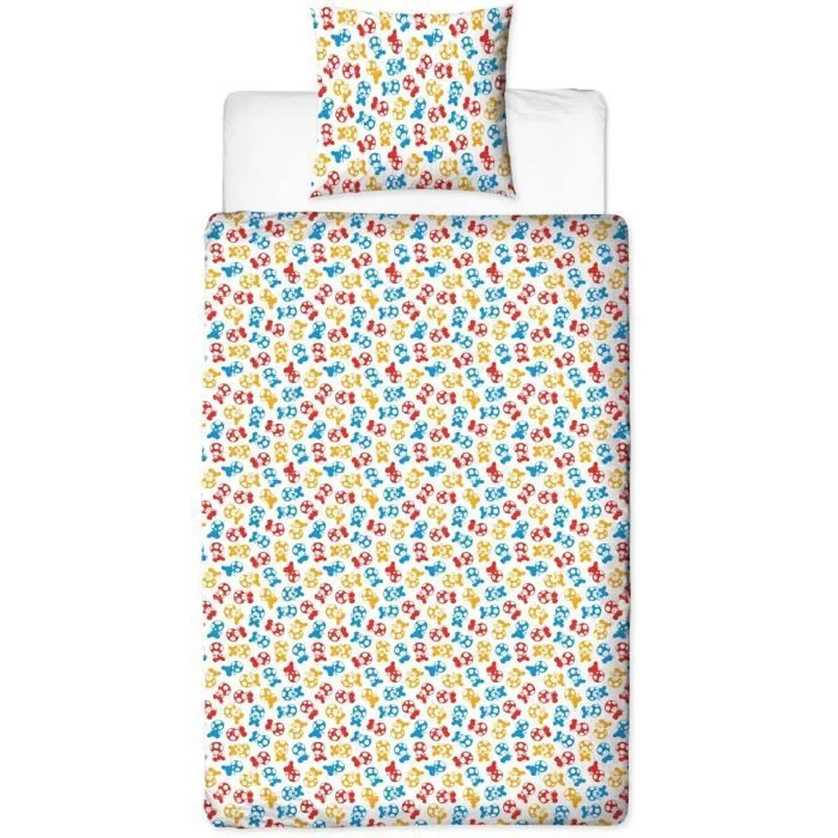 Juego de funda nórdica Mario Bros 25 x 4 x 30 cm Azul Cama de 140 2 Piezas