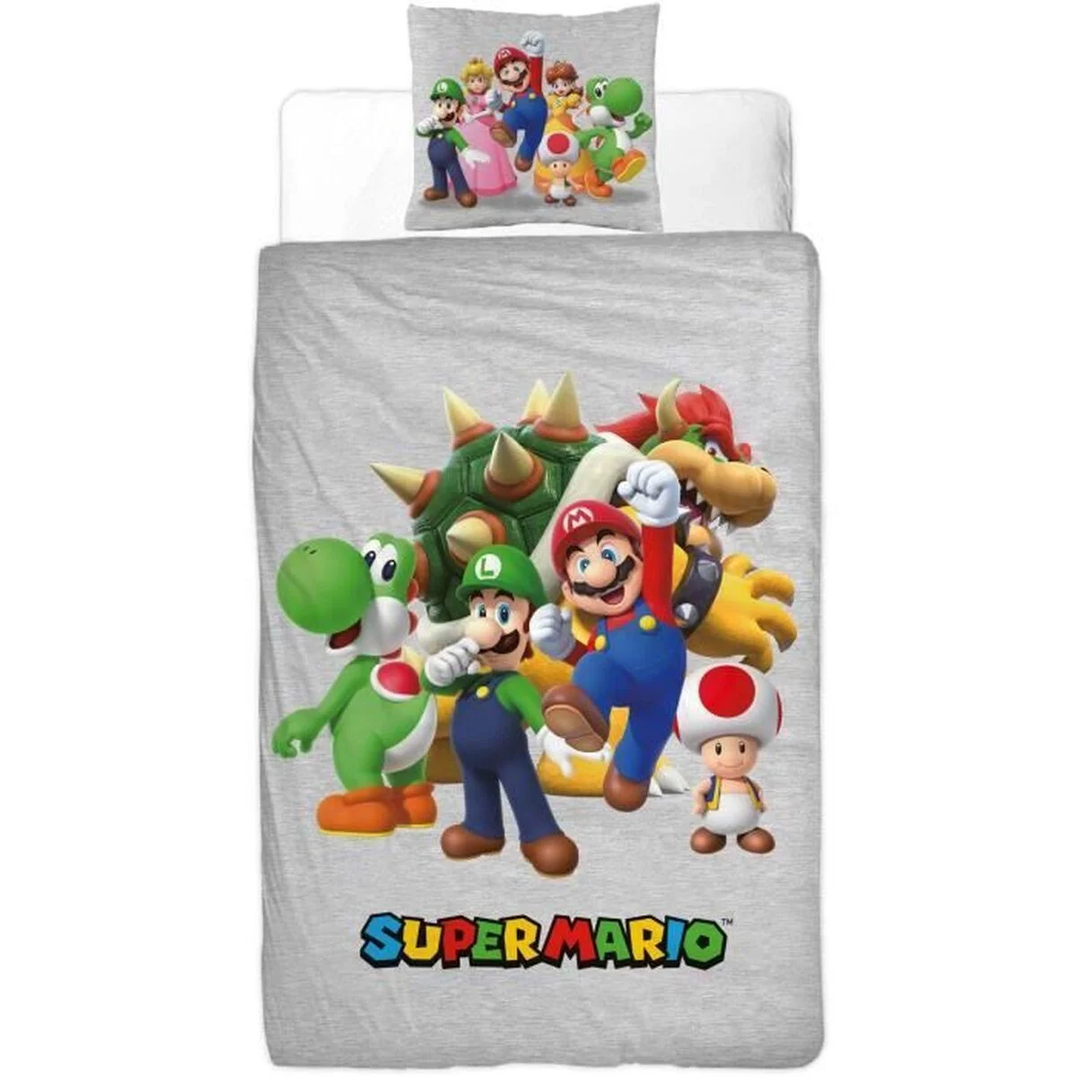 Juego de funda nórdica Mario Bros Multicolor Cama de 140 2 Piezas