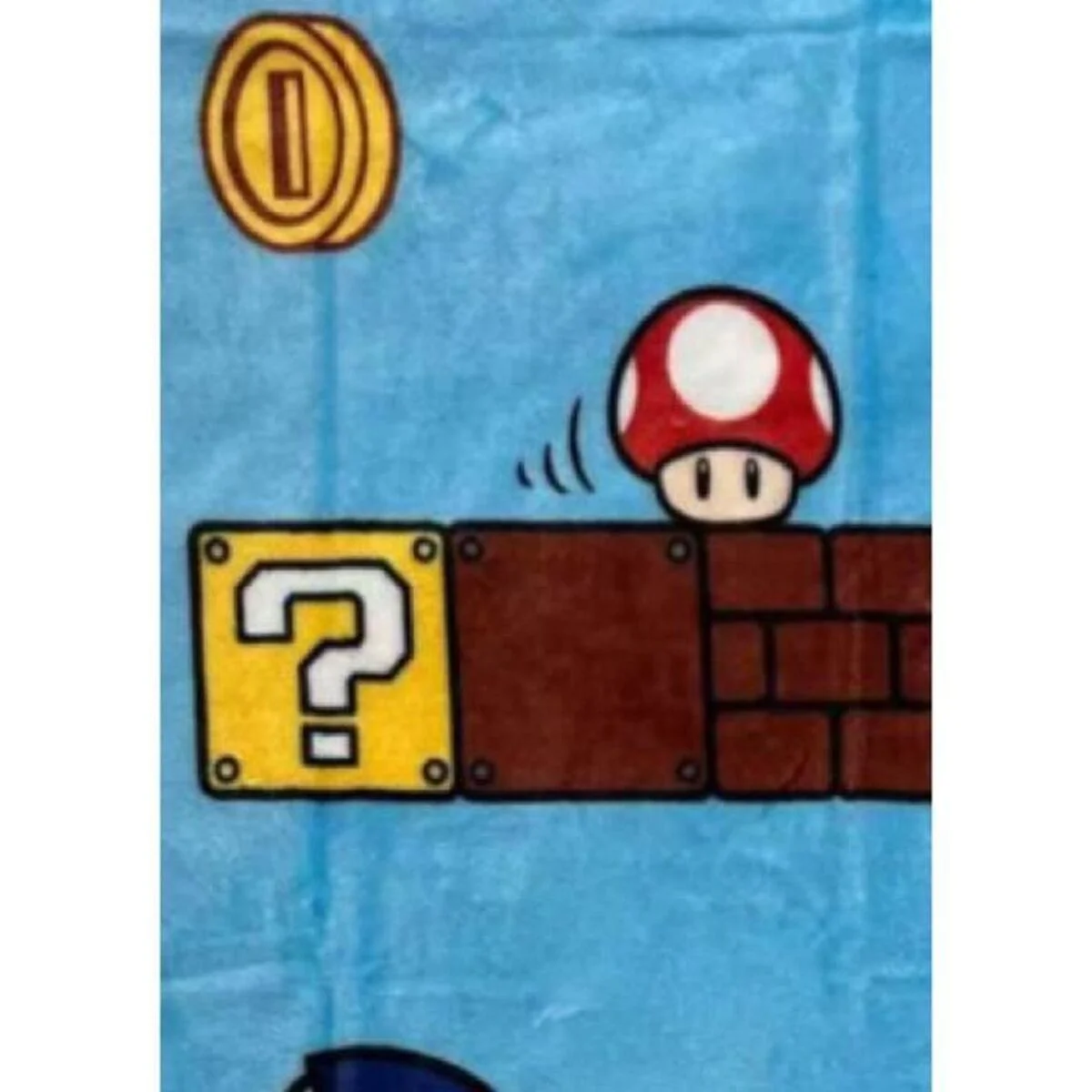 Manta Mario Bros 24 x 14 x 26 cm Negro Animales